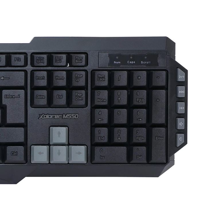 Alcatroz Xplorer M550 Gaming Keyboard (Black and Grey)
