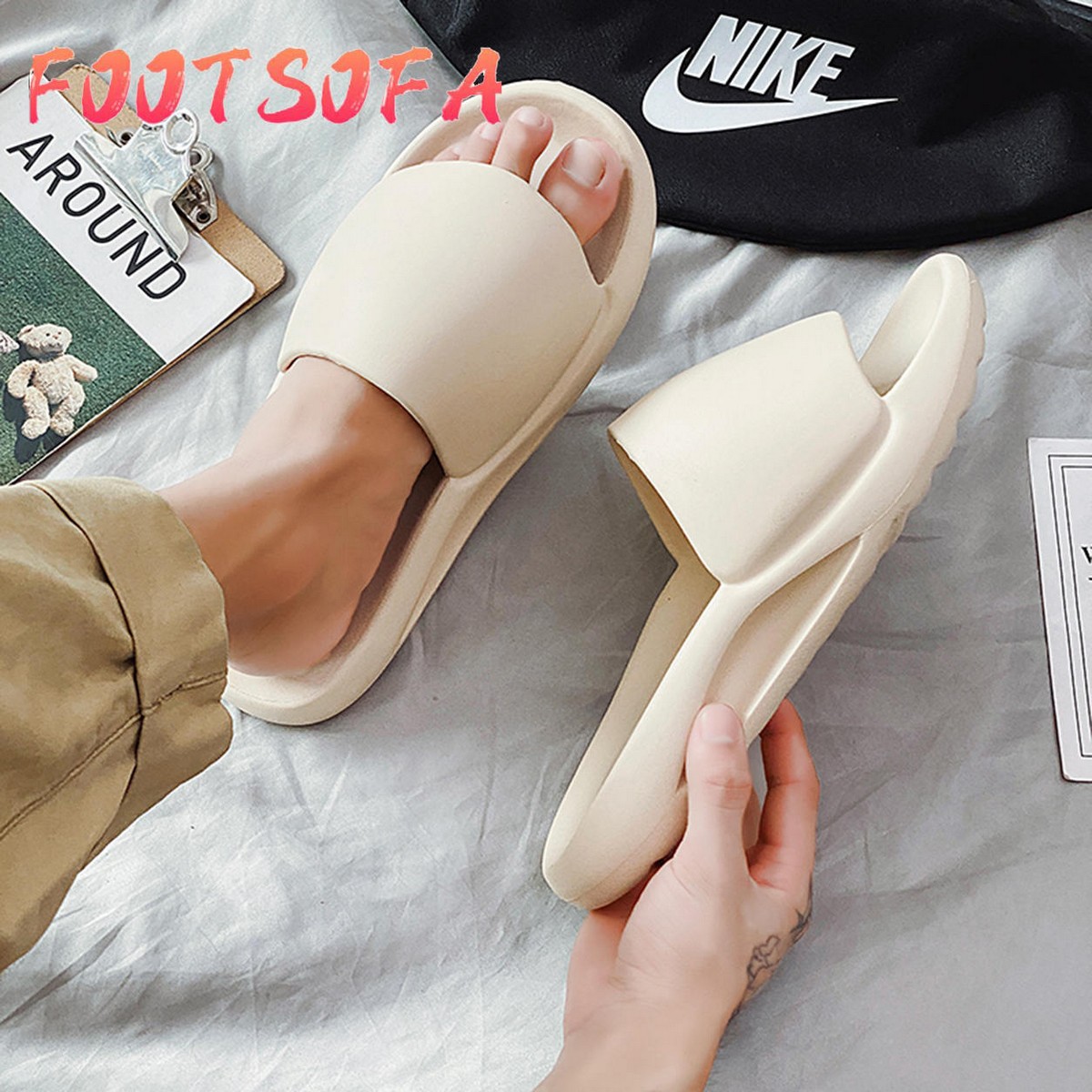 platform slippers for men