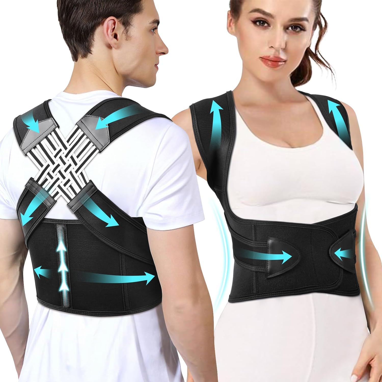 Posture corrector Belt, Back support belt, FlexFit belt, Posture brace Lumbar support Back brace, Spine alignment Lower back support belt, Back pain relief belt for both men and women