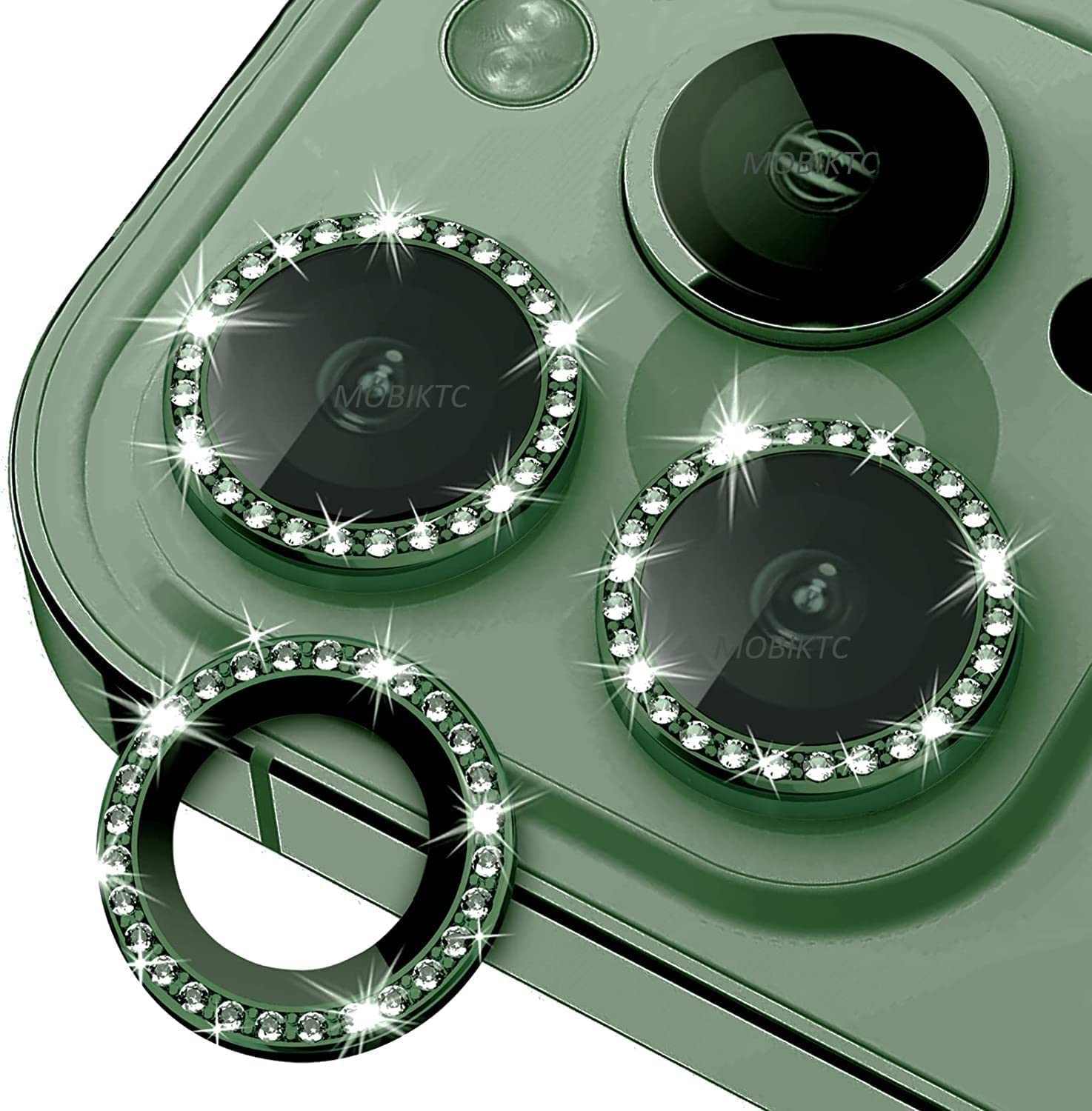 Diamond Camera Lens Protector For 11 / 12 / 13 / 14 / 15 / 16 / 17 Series  Luxury Sparkle Shockproof Camera Guard