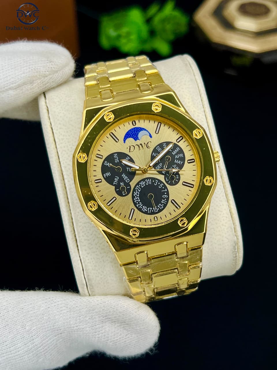 Bin-b Nautilus Watch for Men Stainless Steel Strap Quartz Watch Business and Ultra Thin Style Multiple Colors