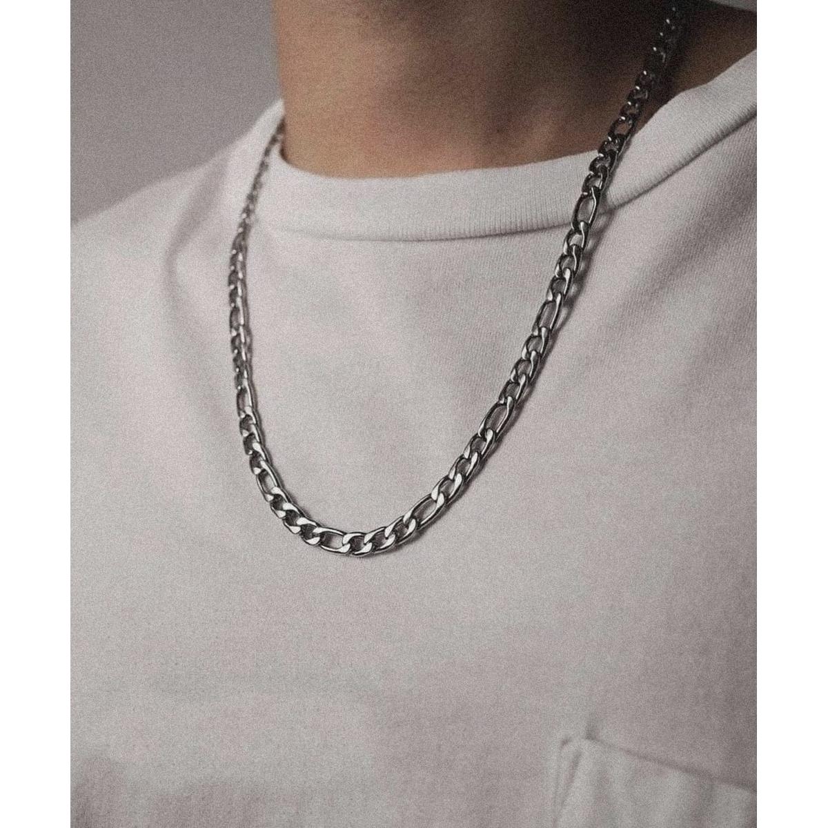 AlRashid Shopping Store Silver Chain Stainless Steel Silver Color Long Necklace For Men Jewelry Gift
