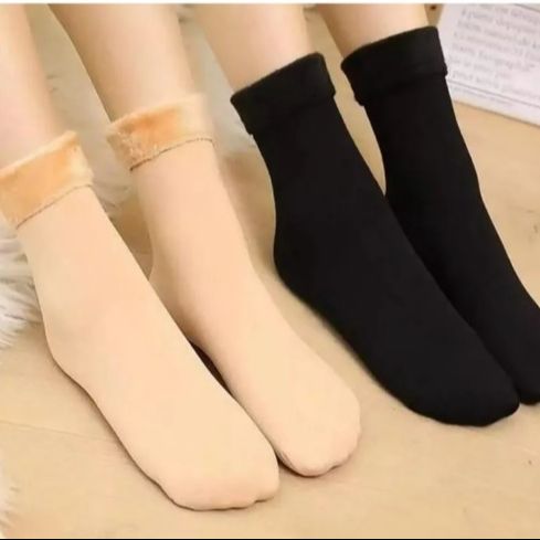 Women Winter Warm Socks Solid Color Comfortable Fleece Thick Stocking Soft Boots Sleeping Sock Female Elasticity Velvet Socks