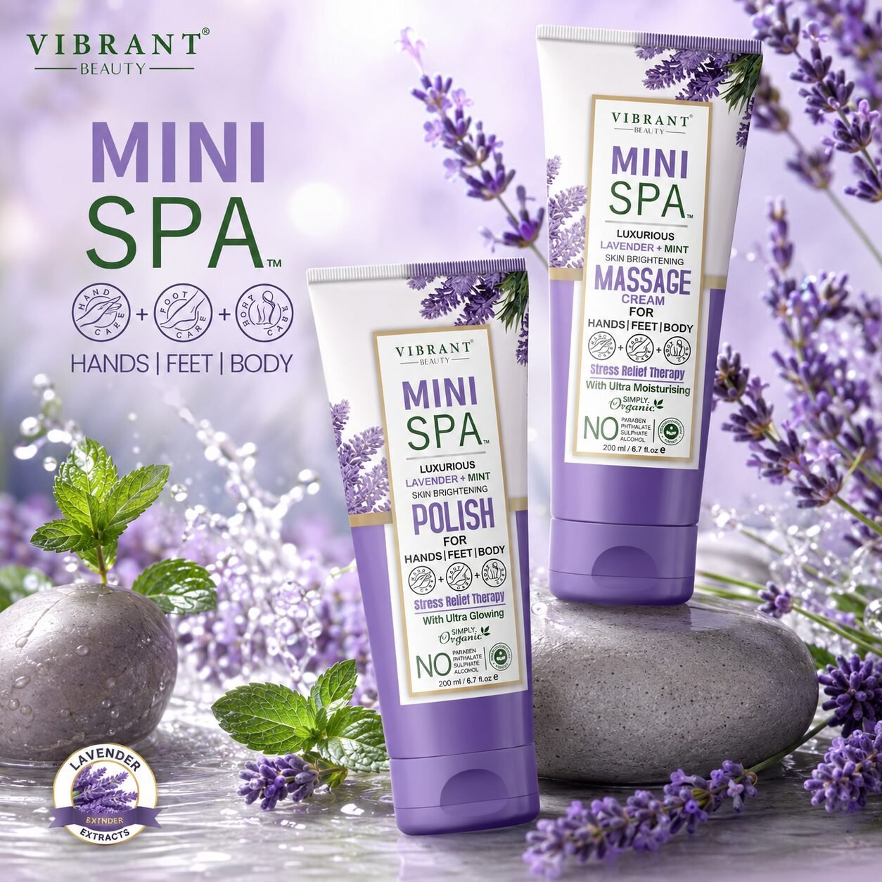 Vibrant Beauty Mini Spa Massage & Polish | Personal Care | 200ml