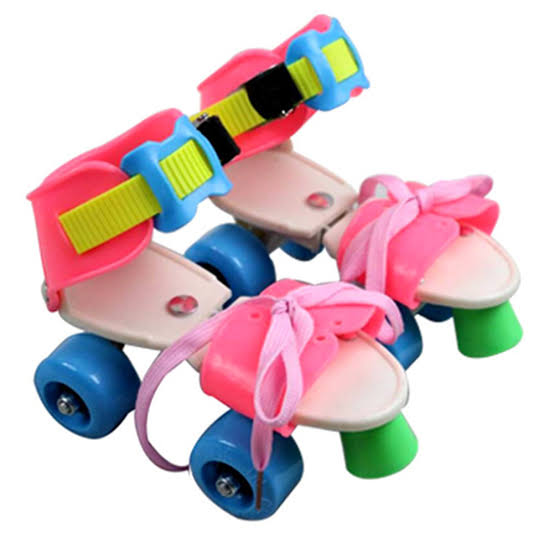 Adjustable Quad Speed Roller Skates Double Row Wheel Shoes - (Multicolurs)