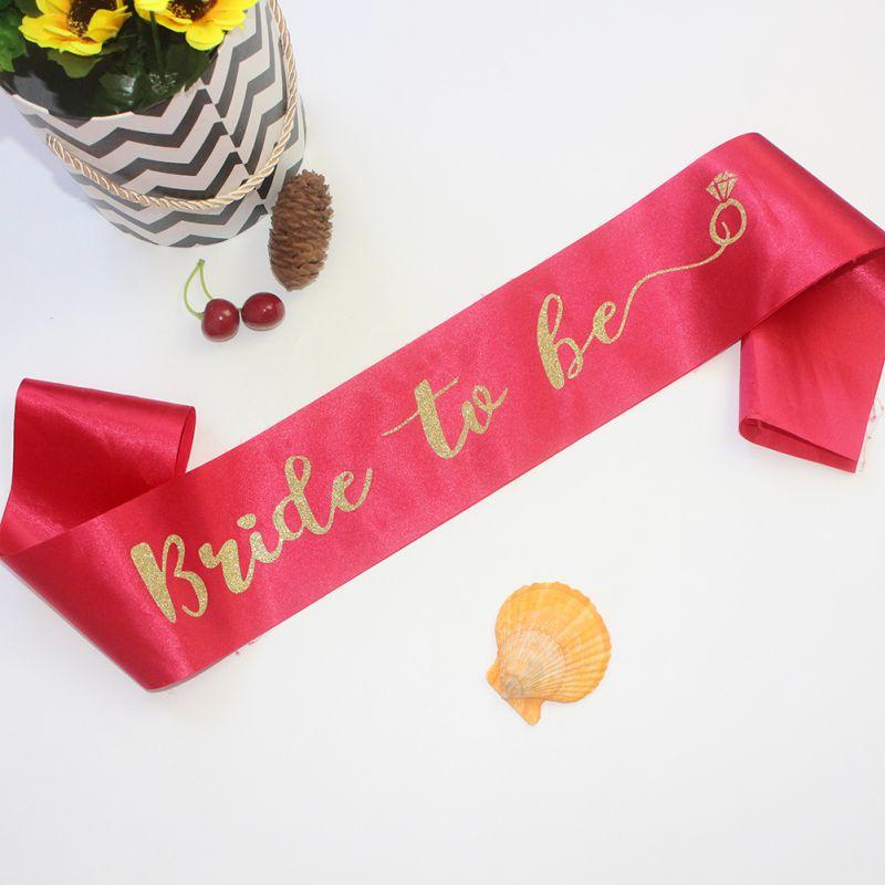 red bride to be sash