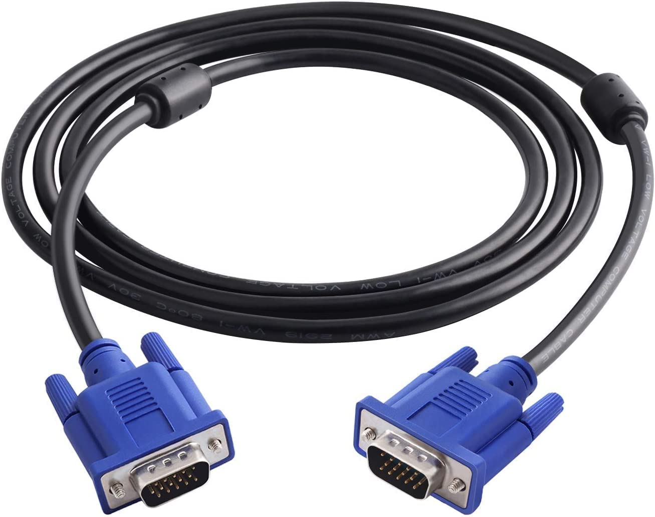 VGA Cable 1.5m 3m 5m 10m Length crystal clear cable for pc projector