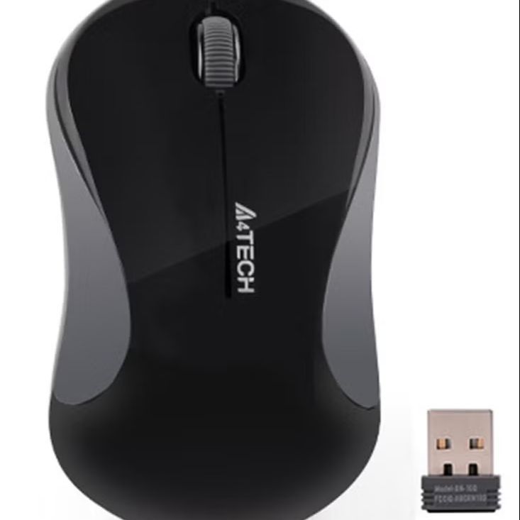 A4 Tech Mini Wireless Mouse for laptops G3-270 , 2.4GHz V-Track Mouse 1200 DPI , distance up to 10-15m , battery changes with energy-efficient engineering , optical