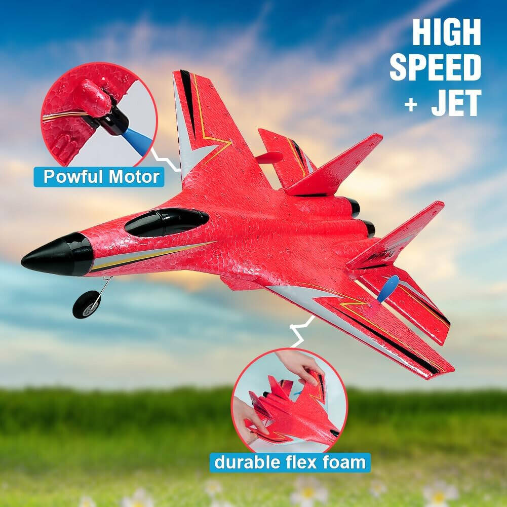 Remote Control Airplanes for Kids 12 Years and Up, 2 Channels RC Planes Wireless Toy with 2 Batteries,2.4 GHZ Hobby RC Glider for Boys Girls and Adult