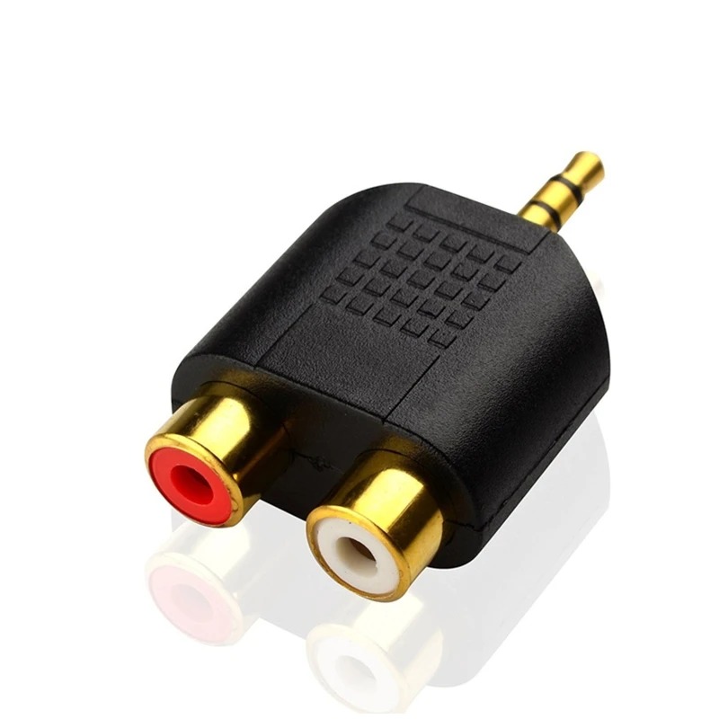 3.5mm Male to 2-RCA Female Audio Cable for Home Entertainment Systems, High-Quality Sound Connection, Ideal for TV and Gaming Consoles