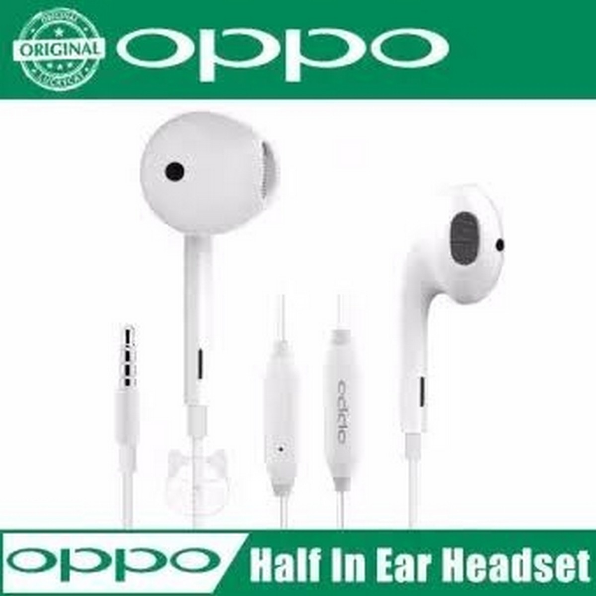 OPPO Original Handsfree Oppo Original Ear hooks Deep Base 3.5mm With Headphones Handfree Best Gaming Earphone Best For PUBG Handset Genuine By Oppo