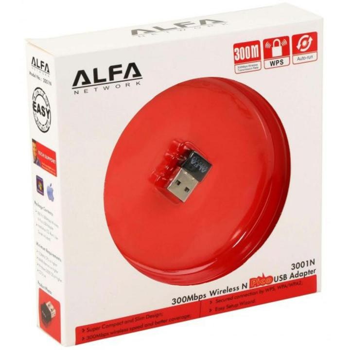 Alfa USB Wifi Adapter 300Mpbs - Strong Signal Quality Wireless Wifi Adapter Dongle Receiver Network LAN Card PC 300 Mbps Network Card / Gaming