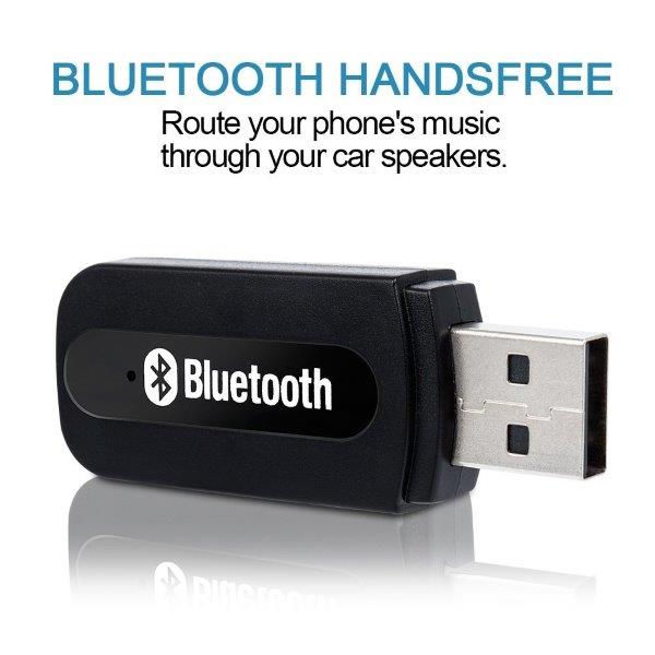 USB Portable Bluetooth Wireless Audio Music Receiver Dongle Car Audio BT Adaptor And AUX Cable