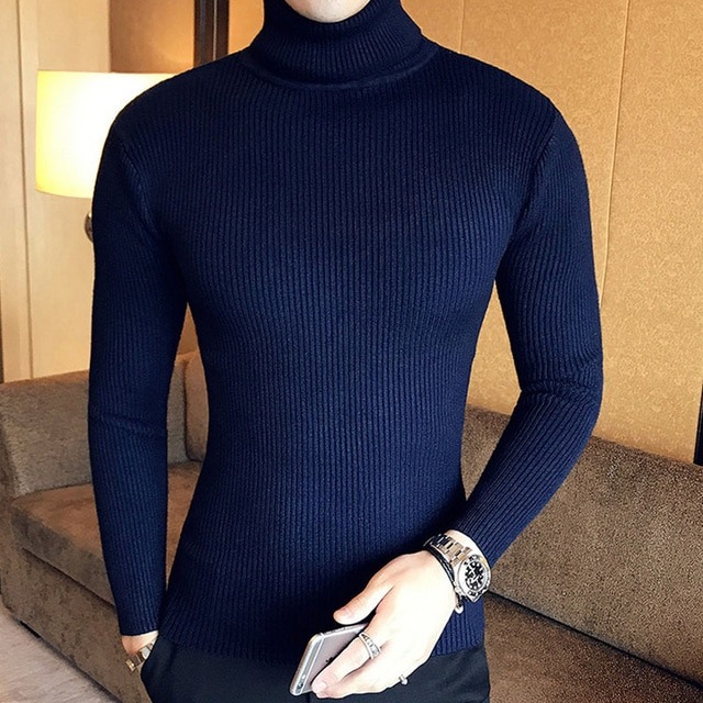 High Neck For Men Boys Slim Fit high neck for men winter Long Sleeve Turtleneck