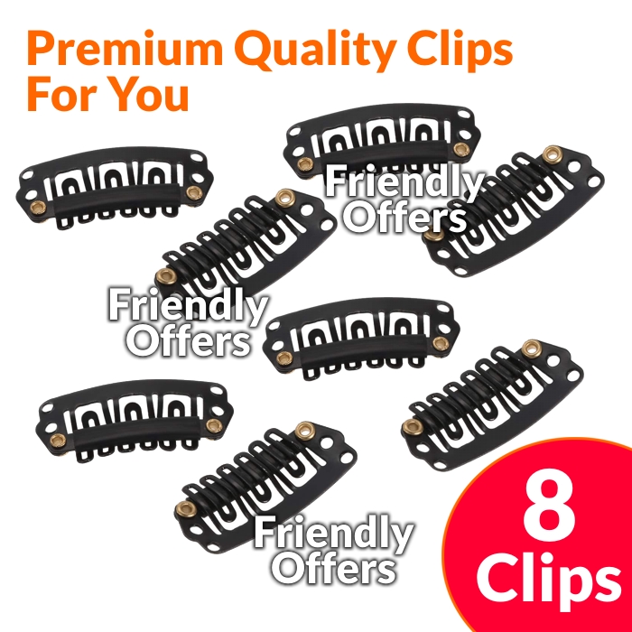 6 Teeth Snap-comb Clips Styling Tools 32mm 4 Color Hat Fixing Tool Wig Holding Clips 9 Pcs/set Black Hair Extension Clip U Shape Weave Toupee Wig