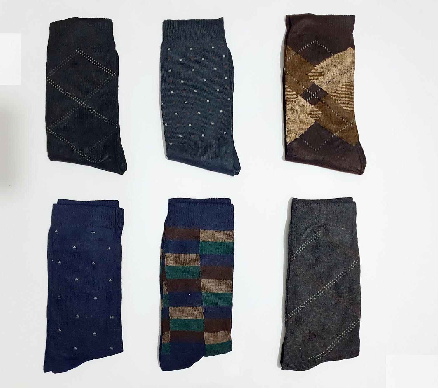 6 Pair Of Socks Quality Stuff For Men In Different pattern