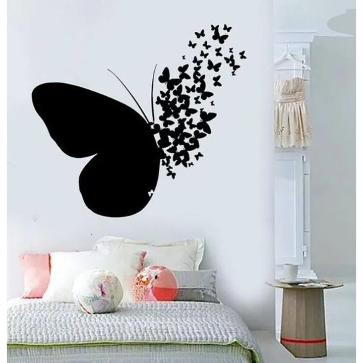 Flying Butterflies Wooden Wall Decor BIG BUTTERFLY WALL Decor, 3D Self Adhesive Wall Decor Wooden wall art- Wooden wall Decor . Butterflies with a Big butterfly wooden wall Decor