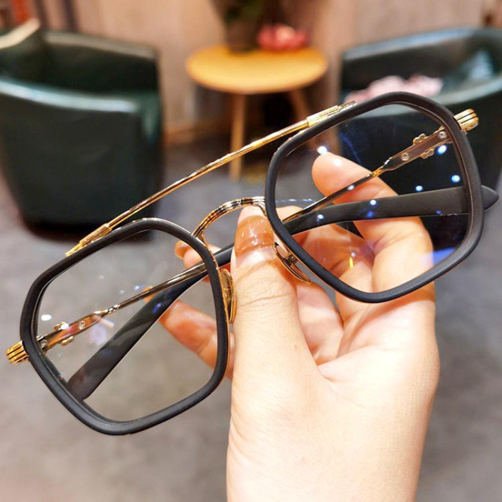 UV400 Protection Anti-blue Light Glasses Men fashion protection Sunglasses frame transparent Flat Mirror Eyeglass for fashion eyewear trendy sunglasses blue light blocking unisex glasses stylish