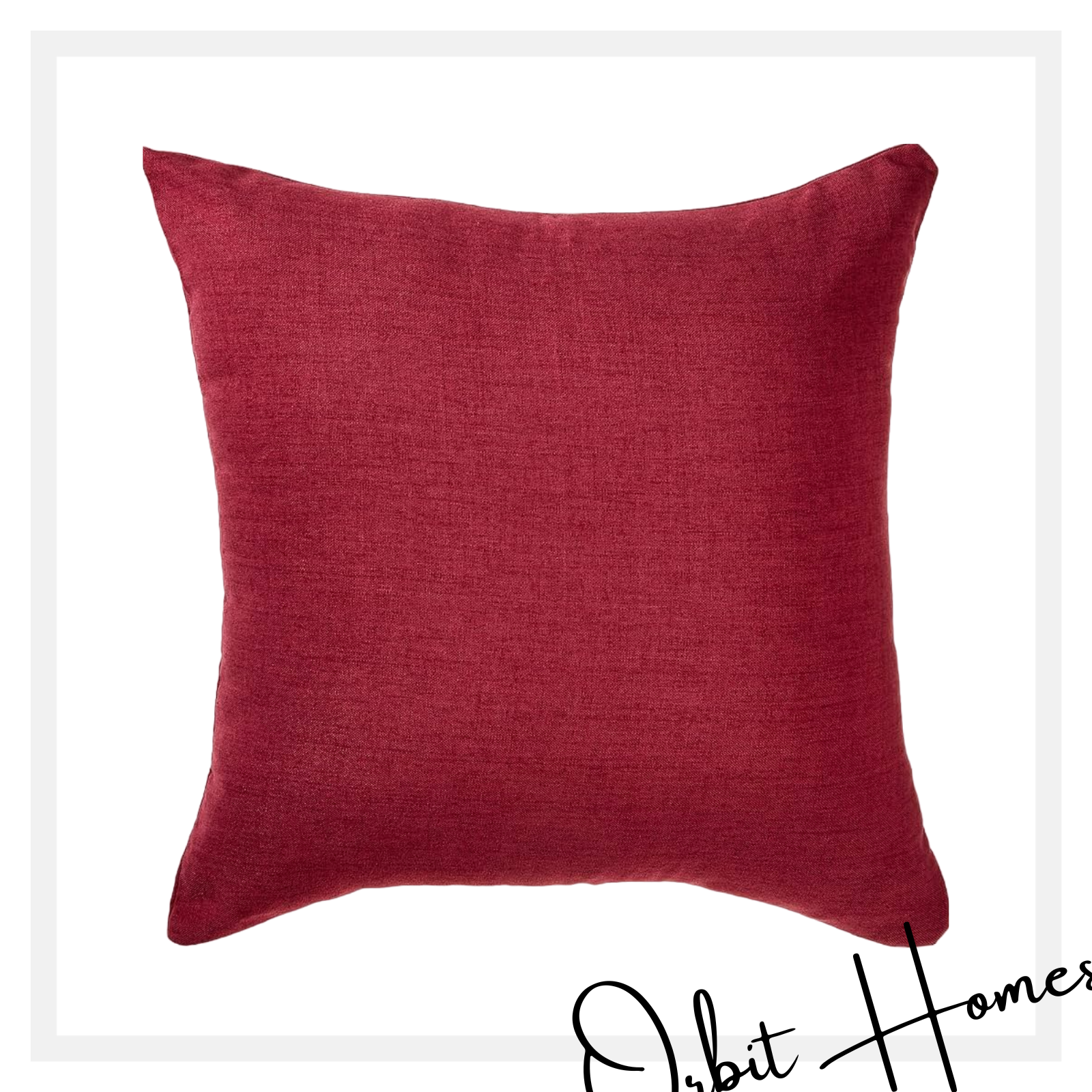 100% Cotton Plain Dyed Cushion Covers without Filling For Bed and Sofa Home Decoration Square Cushion Covers Cushion & Covers - 16 x 16 Inch Cushion Covers MAROON -- ORBIT HOME