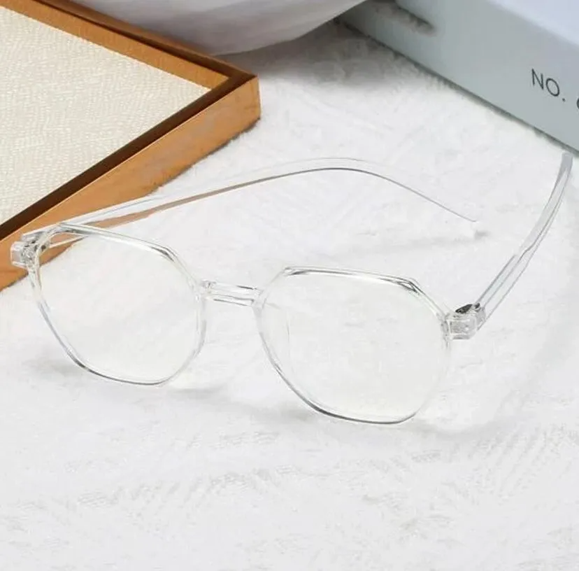 Transparent Lightweight Anti Glare UV Eyeglasses For Men and Women White Glasses for Boys and Girls