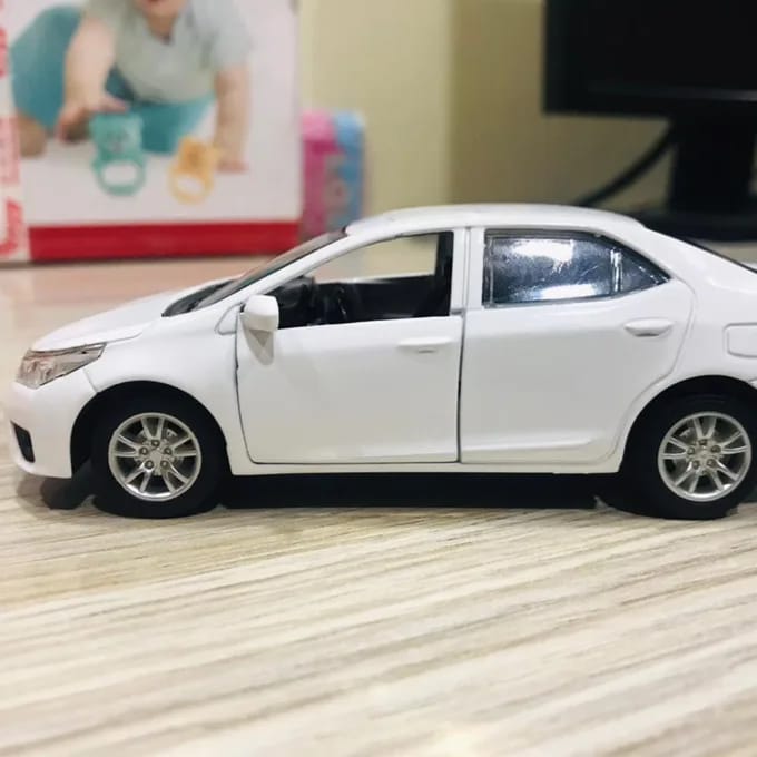 Mini Toyota Corolla Grande Diecast Collectible Car 1:36 Scale | 5 Inch Alloy Model | Pull Back, Lights & Opening Doors
