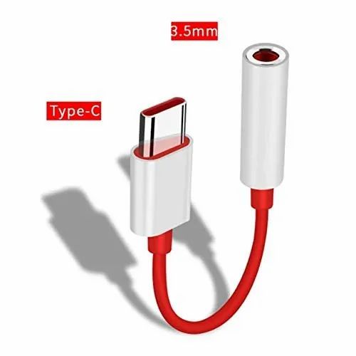 Original Type-C To 3.5MM Handsfree Connector For OnePlus Mobiles - Earphone Converter Audio Cable Adapter One Plus Headset Connector USB-C To 3.5 Aux Adapter