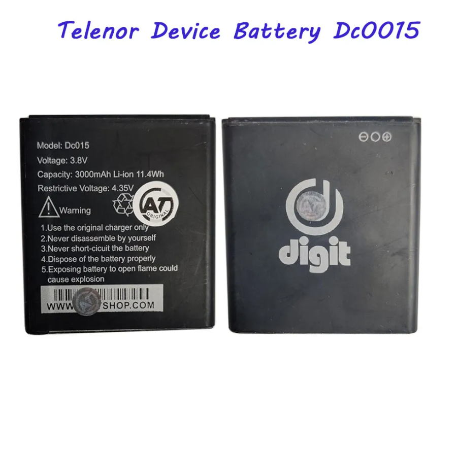 Digit DC015 Battery Replacement For Telenor MF13 Internet Device Battery with 3000 mAh Capacity- Black
