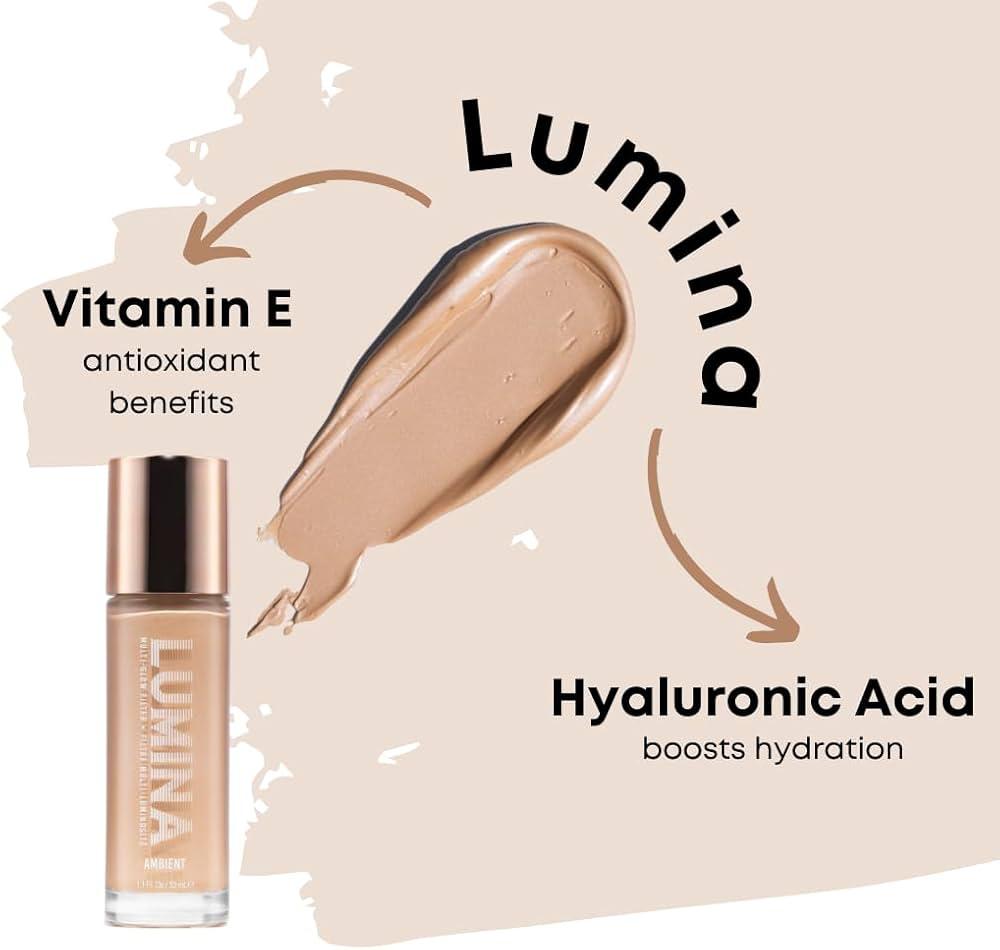 Lumina Liquid Base Highlighting Foundation 2 in 1 Illuminating Glow Makeup Long Lasting Radiant Shimmer Face Highlighter and Foundation Lightweight Blendable Formula Suitable for All Skin Tones and Types Professional Makeup Use