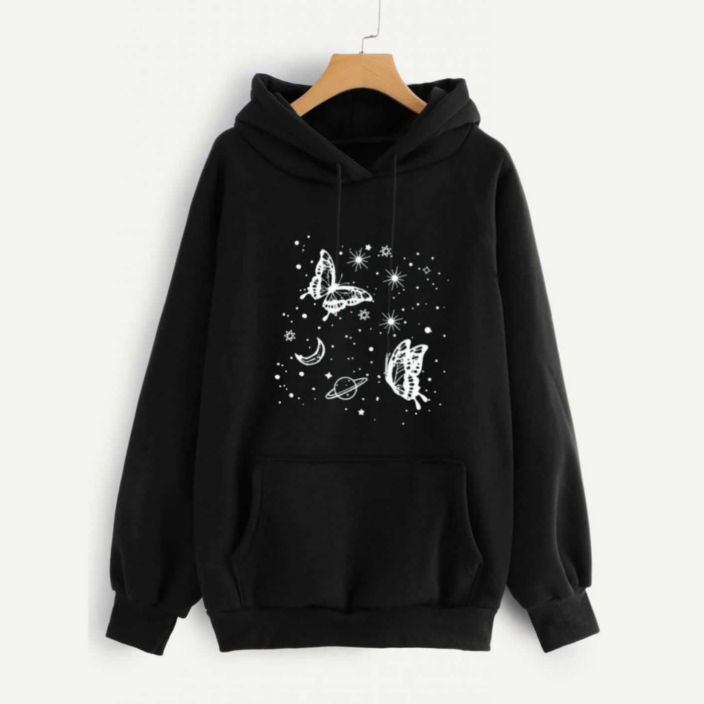 Lilac Butterfly Printed Hoodies For Girls & Women - Comfy & Cozy Hoodies For Girls