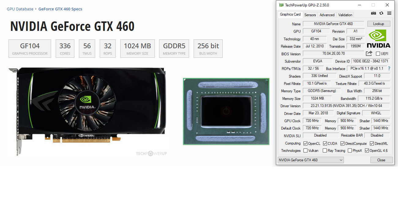 Nvidia gtx hot sale 460 specs