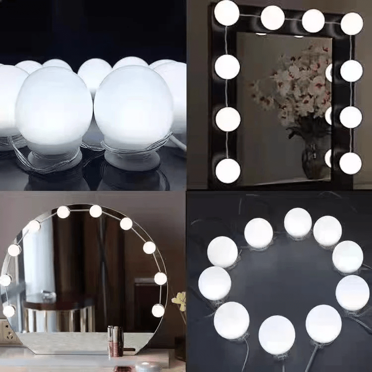 Dimmable LED Vanity Mirror Lights - 10 Bulb USB 5V Makeup Mirror Lighting for Bathroom and Dressing Table