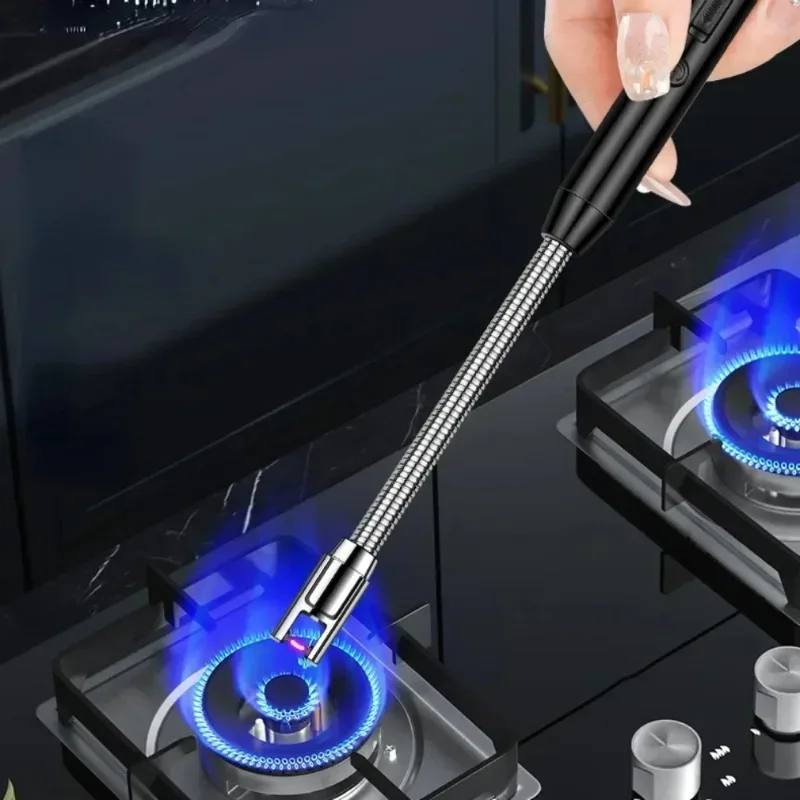Electric Arc USB Rechargeable Flameless Arc Lighter Flexible and Windproof for Candles, Hiking, Camping, Kitchen, Fireplaces 360 degree free rotation