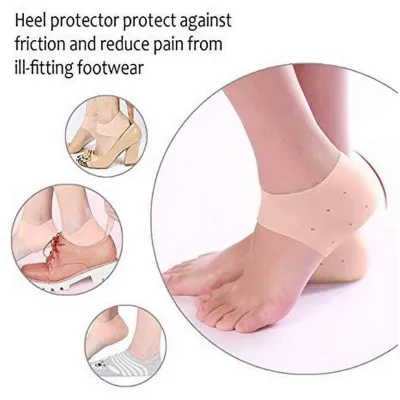 2Pcs Silicone Gel Moisturizing Heel Socks Unisex Foot Protectors