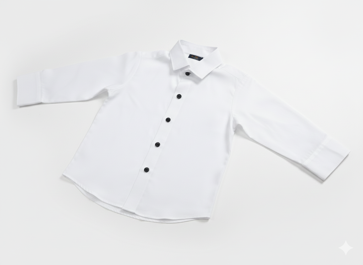 White Shirt For Boys | White Cotton Full Sleeves Shirts | White Uniform School Shirt 1 To 10 Year