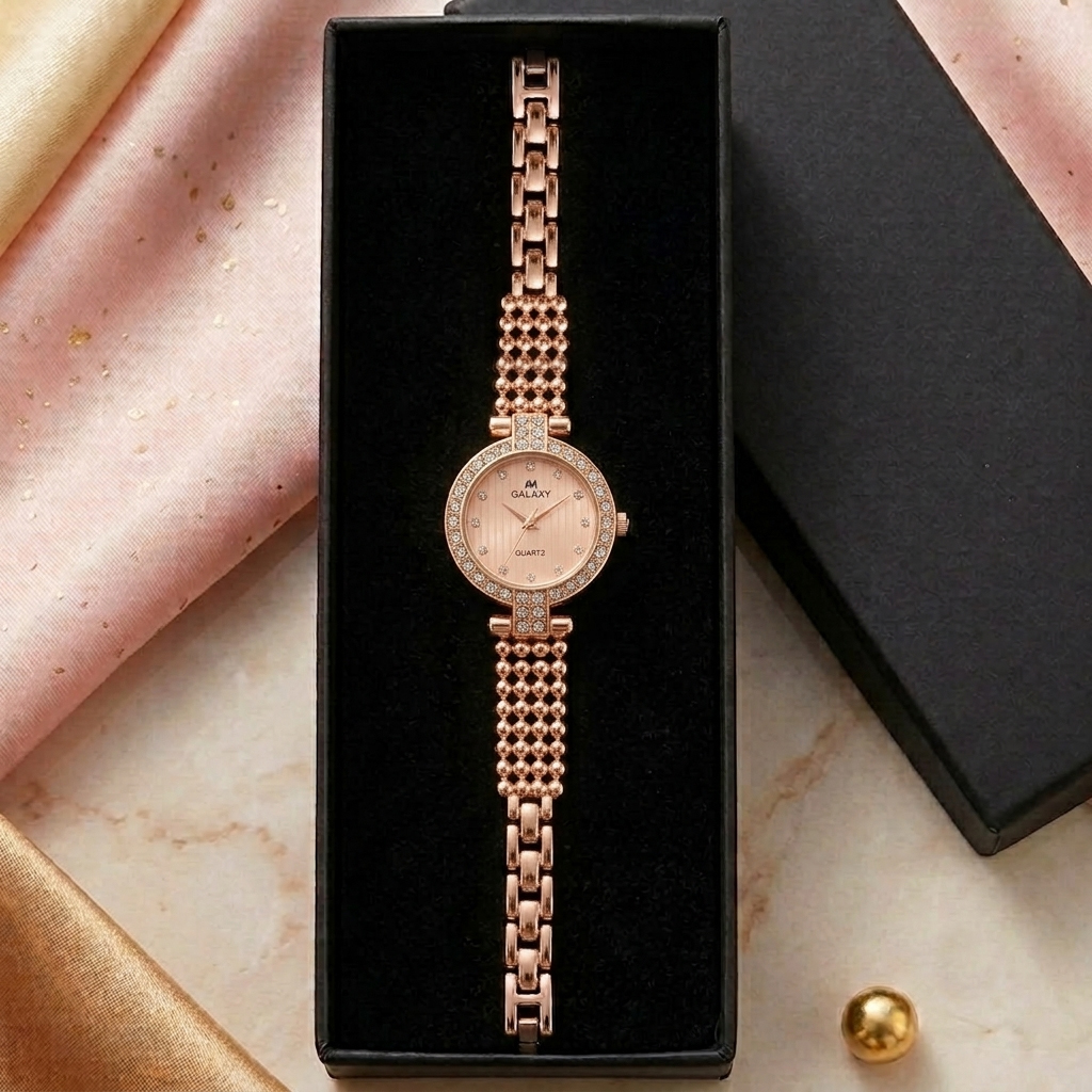 Elegant Bracelet Watch for Girls Women / Fancy Stylish Watches for Ladies Gift with Box / Round Dial and Exquisite Motifs