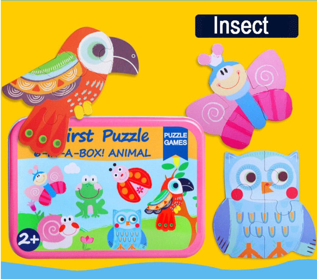 6 in 1 Kids Puzzle Box Multi Theme Learning Toy Set