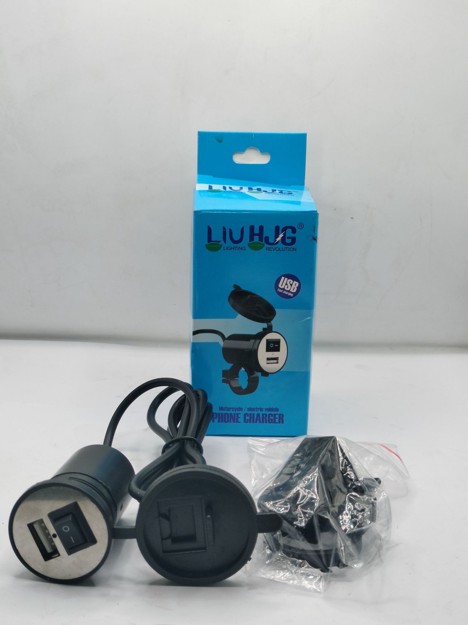 Motorcycle Mobile Charger Universal USB Waterproof with Switch