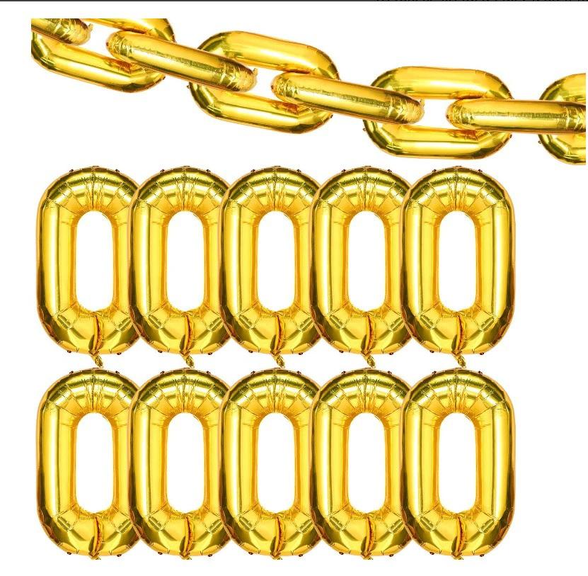 Supplies For All High Quality Foil Chain Balloons Golden Birthday