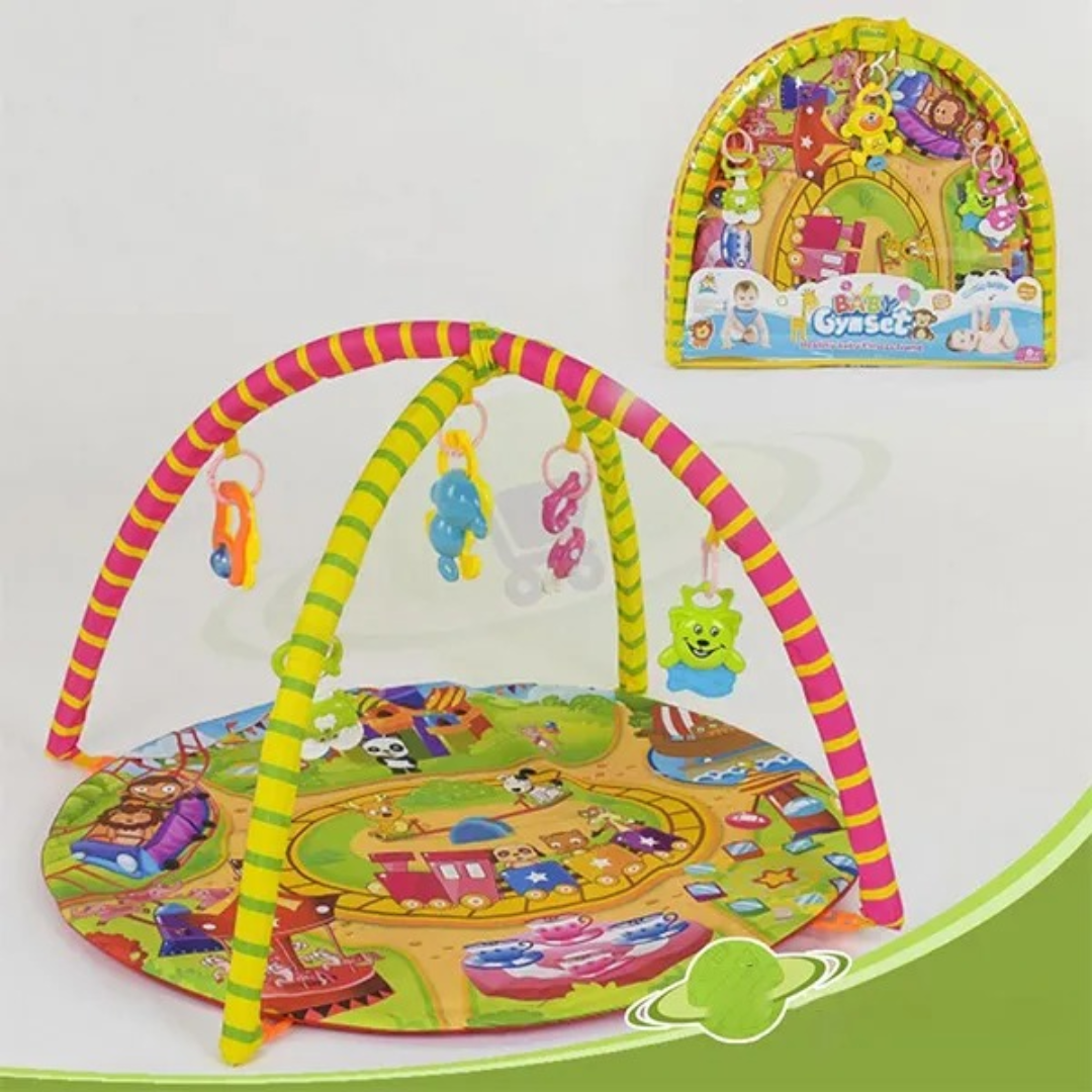 3 In 1 Newborn Baby Toddler, play mat for kids, Baby Gym, Fitness Rack Mat, playing mat for babies, Fitness Rack with Hanging Rattles, Music & Light