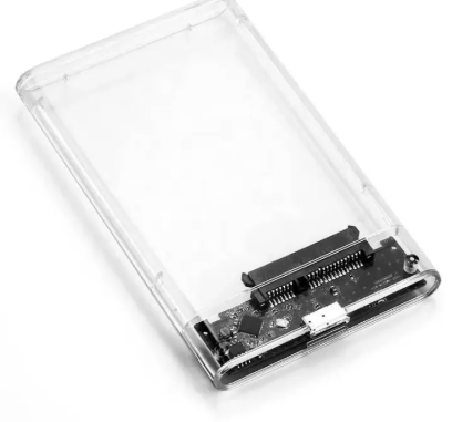 USB 2.0 2.5 Inch SATA External Hard Drive Enclosure Case | Portable HDD SSD Disk Box | Laptop & PC Compatible Hard Disk Caddy Drive Cover