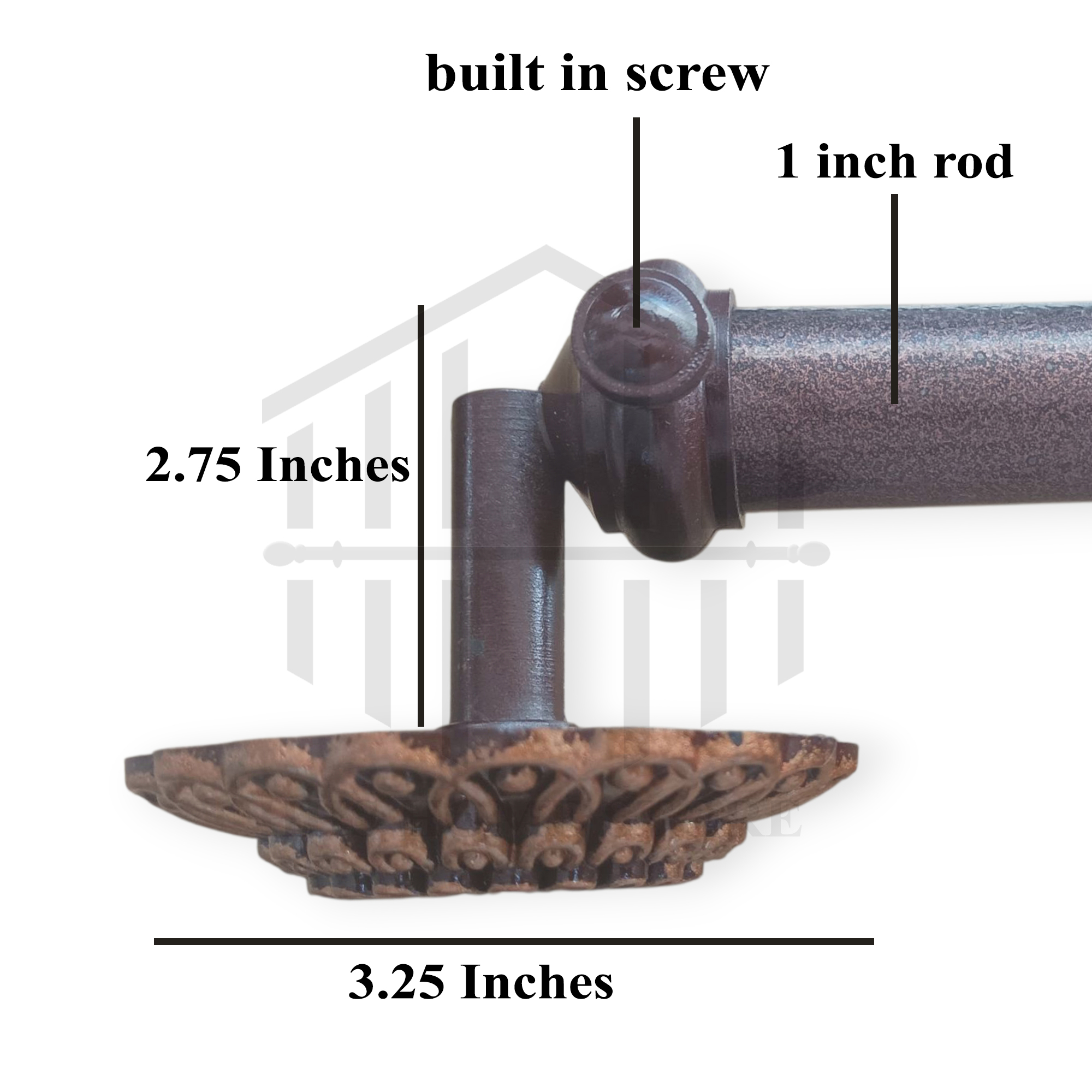 CURTAIN ROD END STOPPERS, PVC DURABLE FLOWER SHAPE DESIGN CURTAIN KNOBS, LIGHT WEIGHT CURTAIN END CAPS