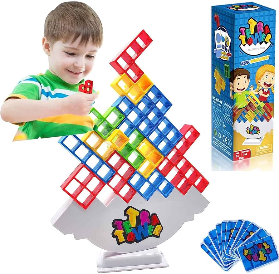 TETRA TOWER - Educational Blocks Toys for Kids - Building and Balancing Blocks