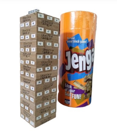 BnC Jenga Tower Wooden (MDF) Block Gaming For Kids and Family Genga janga jenga