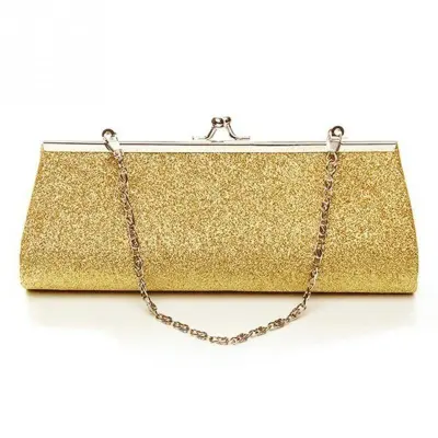 Gold glitter shop clutch purse