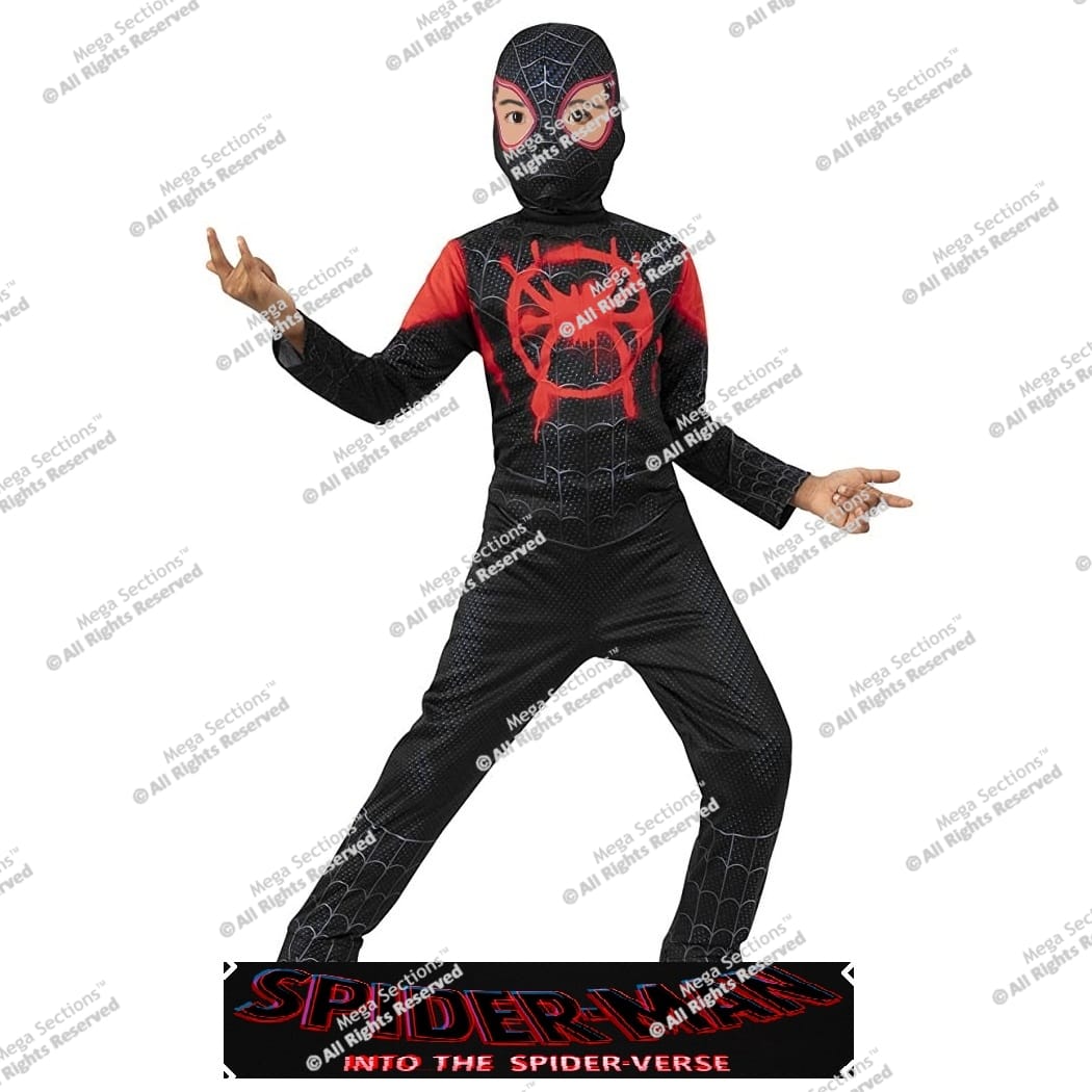 Spiderman Miles Morales Black and Red Costume for Kids