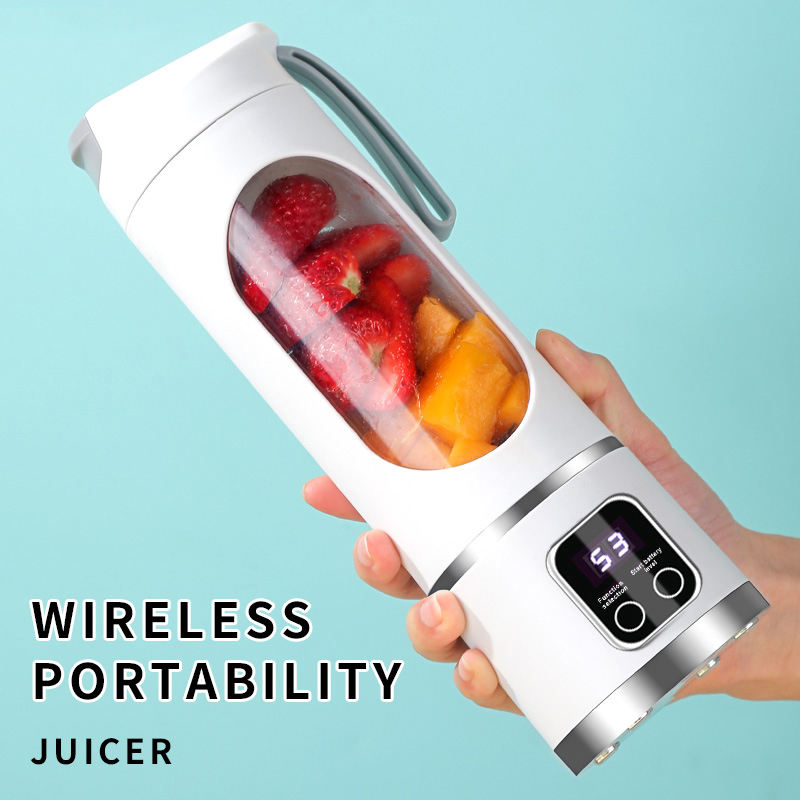 Mini Juicer Blender Machine 450ml -Travel & Gym Juicer Bottle,Premium Foldable Portable Blender with 8 Sharp Blades