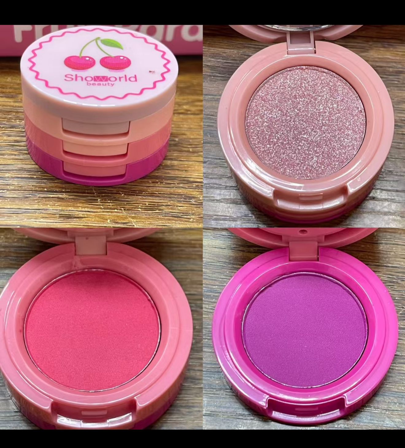 New 3 In 1 Matte Highlighter Blush Palette Pearly Blush Shiny Eyeshadow Multifunctional Face Makeup Palette Female Cosmetics