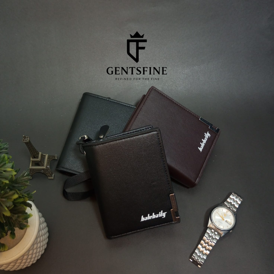 Small Men and Women Premium Leather Wallet with Hand Strap Slim Bifold Wallet for Men  Stylish Card Holder & Cash Wallet  Durable Brown Men's Wallet