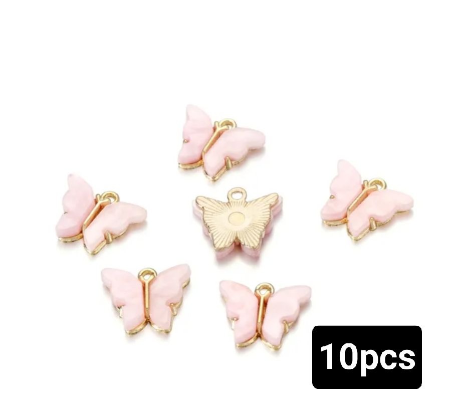 Butterfly Charms For Jewelry Making HOTTEST SALE 10pcs/lot High Quality Acrylic Butterfly Charms For Jewelry Making Bracelet Making Charms DIY Animal Pendant Handmade Jewelry For Necklace Bracelet By SAMS