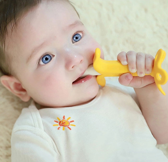 Baby Banana Teether, Soothing Pain Relief Soft Baby Teething Toys